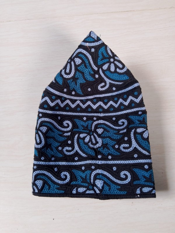 Omnai Barkati Muslim Prayer Caps , Block Fabric , Wholesale Bulk Pack