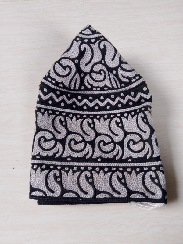 Omnai Block Fabric Barkati Caps, Bulk Namaz Cap Set