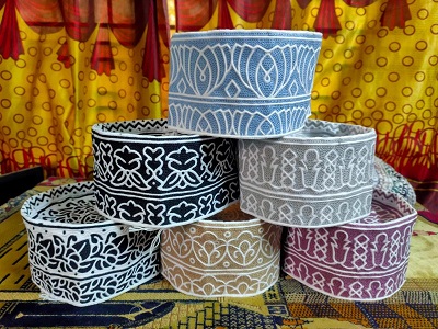 Traditional Omani Kumma , Computer Stitch Islamic Cap