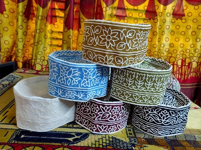 Premium Omani Cap, Handcrafted Look with Computer Stitch