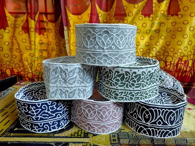 Authentic Omani Cap, Soft Cotton Computer Embroidery Kumma