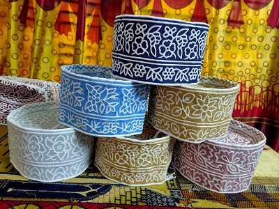 Omani Computer Cap Topi Kumma with Fine Embroidery