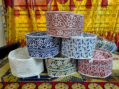 Authentic Omani Computer Stitch Cap Topi Kumma for Men