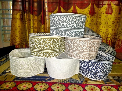 Traditional Muslim Cap, Omani Computer Embroidered Kumma