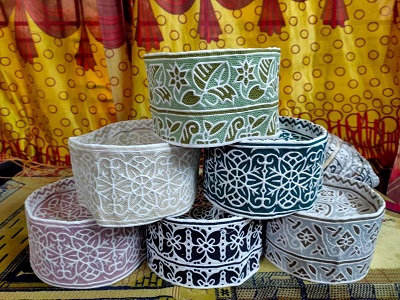 Premium Omani Muslim Cap with Computer Embroidery