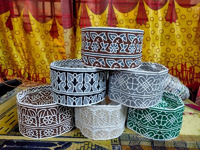 Durable Omani Computer Stitch Topi for Muslim Men
