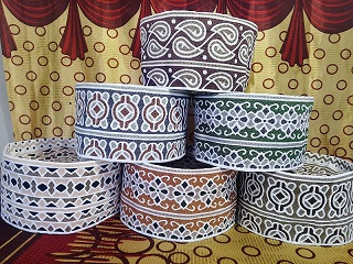 Soft Cotton Omani Cap with Detailed Computer Stitching