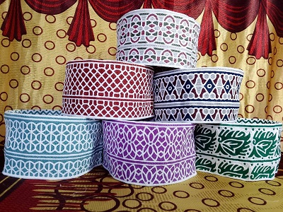 Authentic Omani Cap for Men , Computer Stitch Design