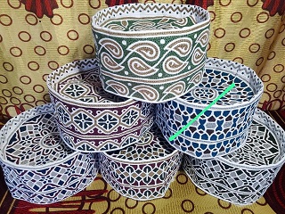 Traditional Omani Topi with Fine Computer Embroidery Design