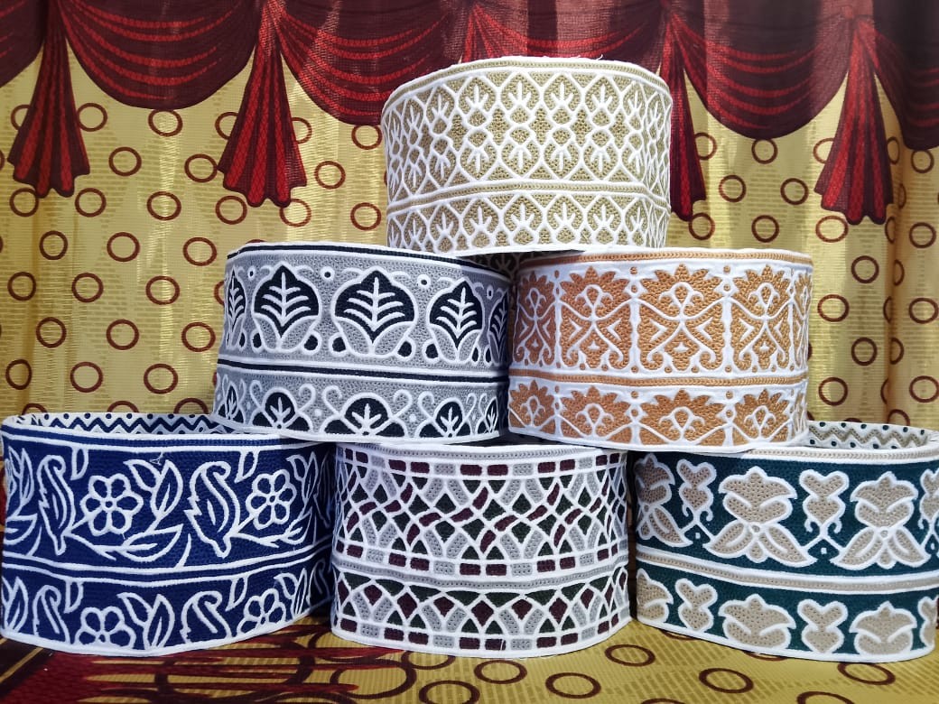 Computer Embroidered Omani Cap , Classic Muslim Headwear