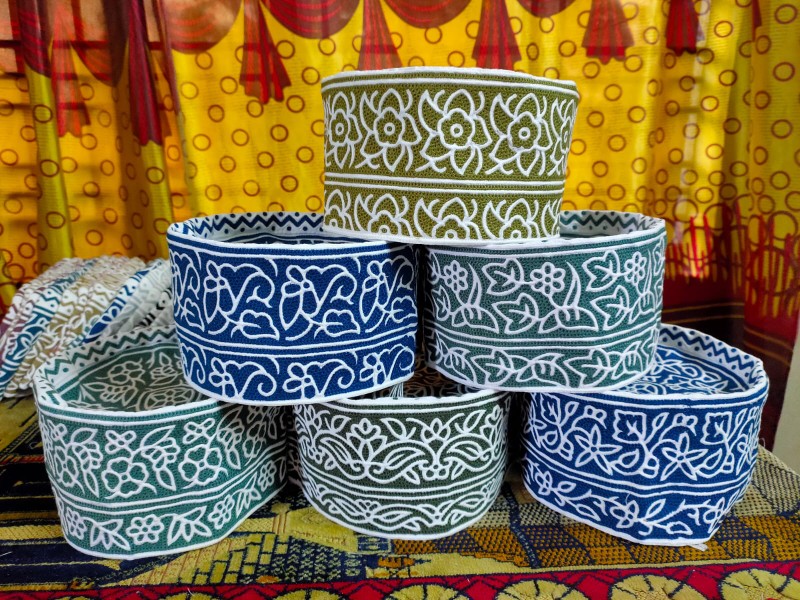 Men’s Islamic Cap, Omani Style with Computer Embroidery