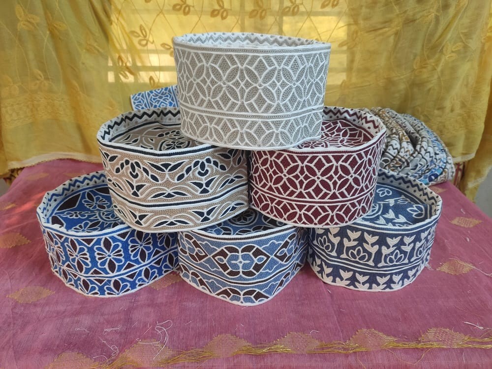 Classic Omani Computer Cap Topi Kumma , Stylish Muslim Headwear