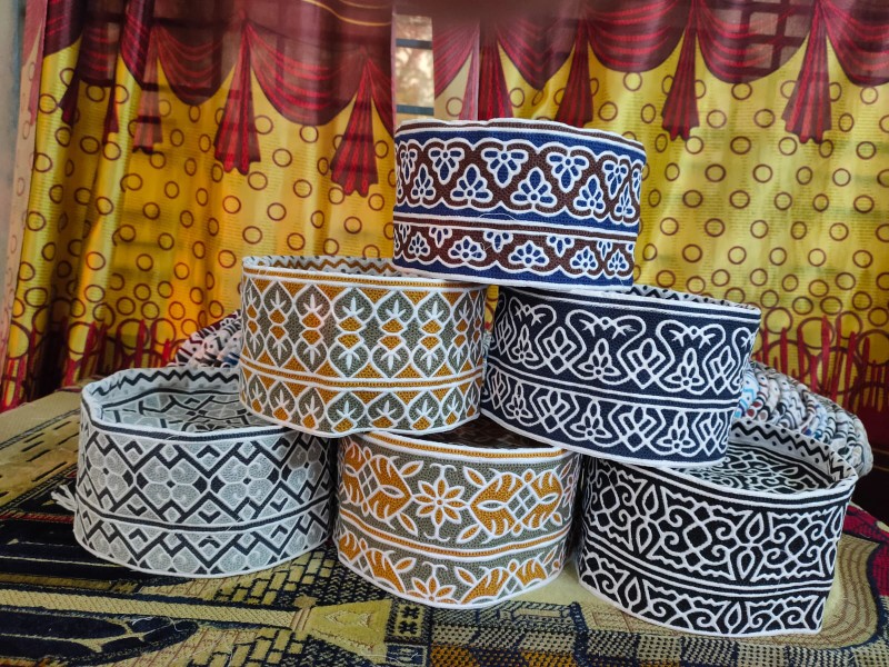 Soft Cotton Omani Computer Cap Topi Kumma for Comfort
