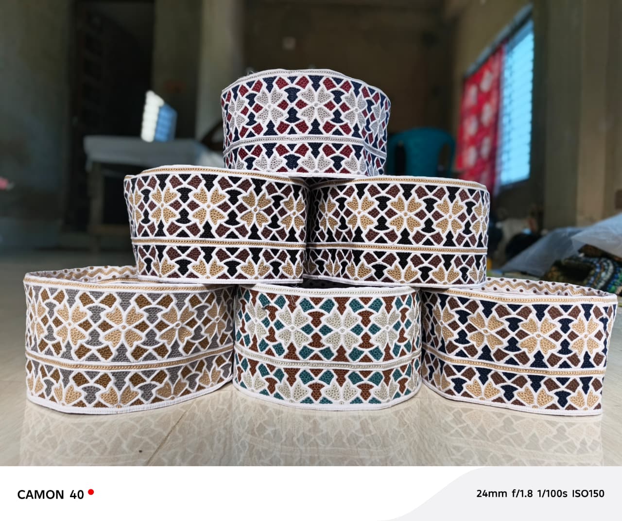 Handmade-Look Omani Computer Khumma Indian Barkati Cap