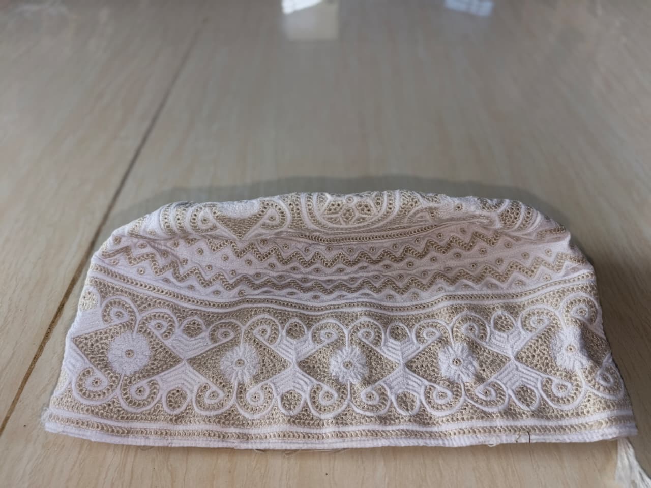 White Omani Caps with Fine Embroidery