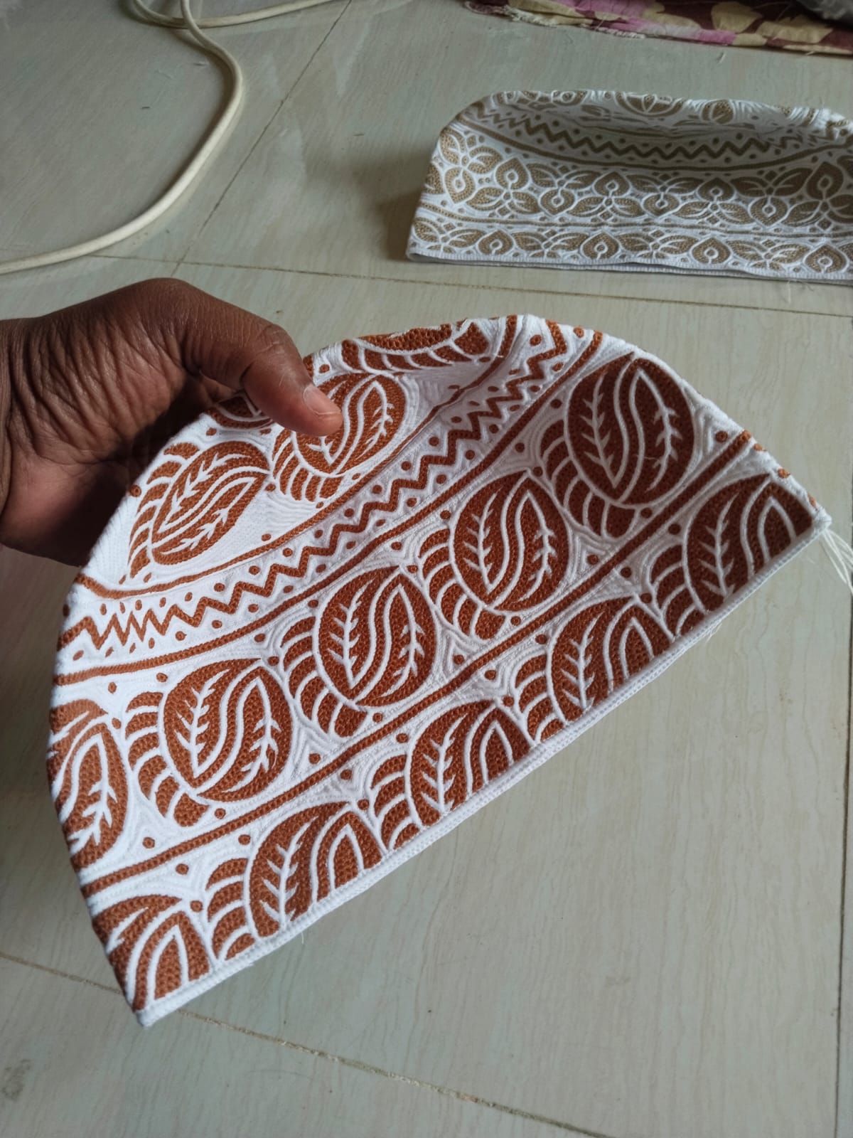 Traditional White Muslim Cap with Premium Omani Craftsmanship